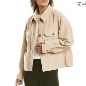 Anthropologie Avec Les Filles Beige Utility Corduroy Jacket Medium